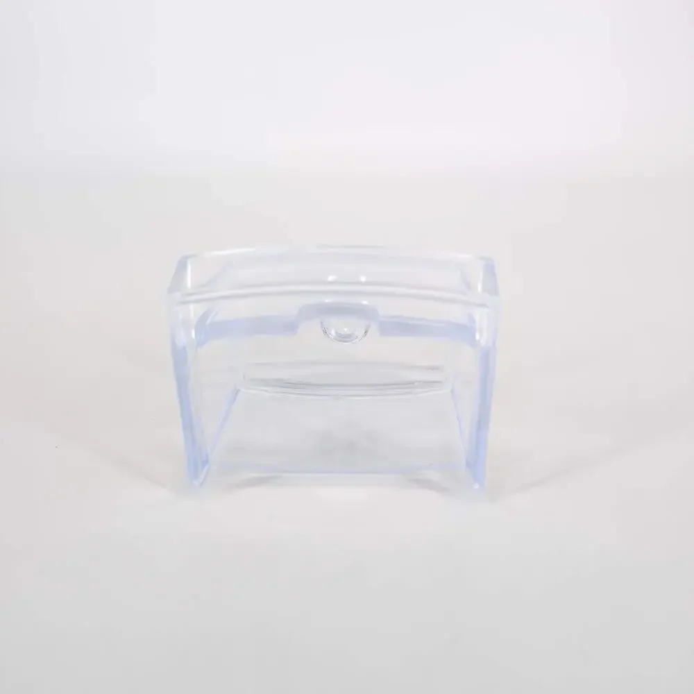 Clear Transparent See Through Acrylic Cotton Swab Dispenser Q Tip Storage Box
